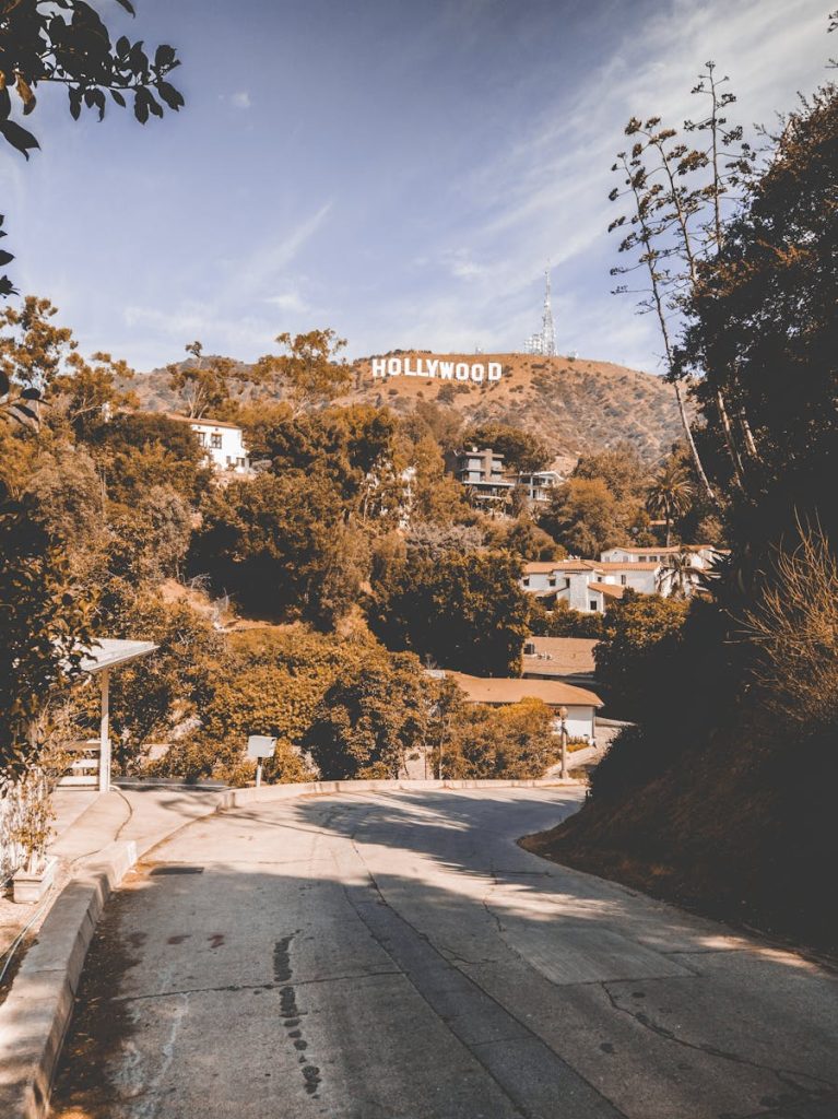 Hollywood Sign Viewing Houses Under Blue and White Sky